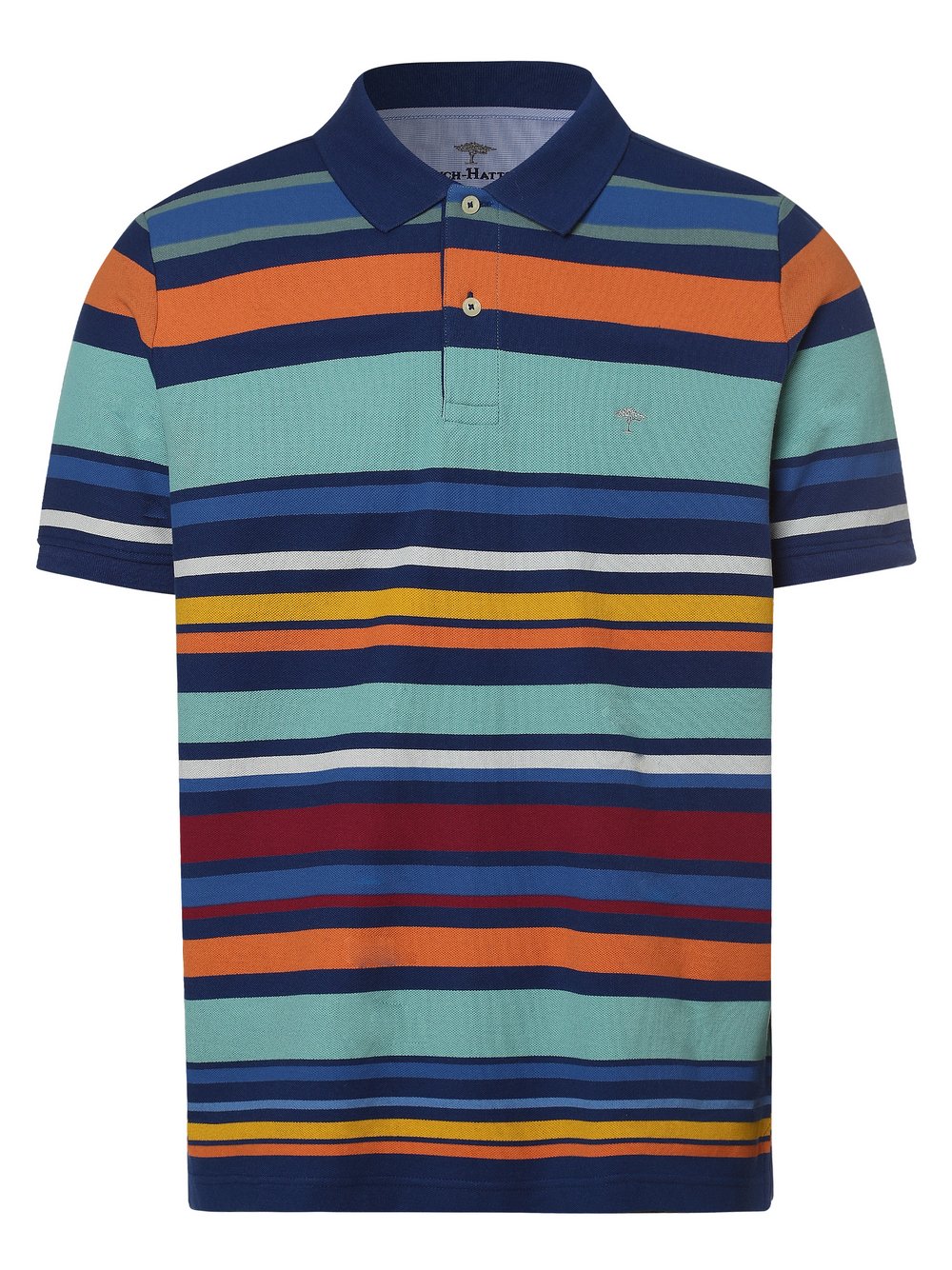 Fynch-Hatton - Męska koszulka polo, niebieski|wielokolorowy