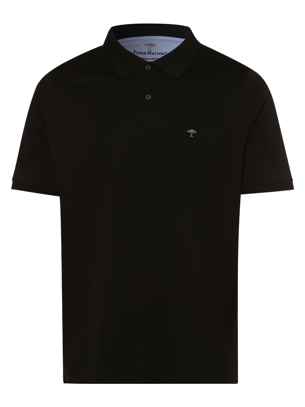 Fynch-Hatton - Męska koszulka polo, czarny