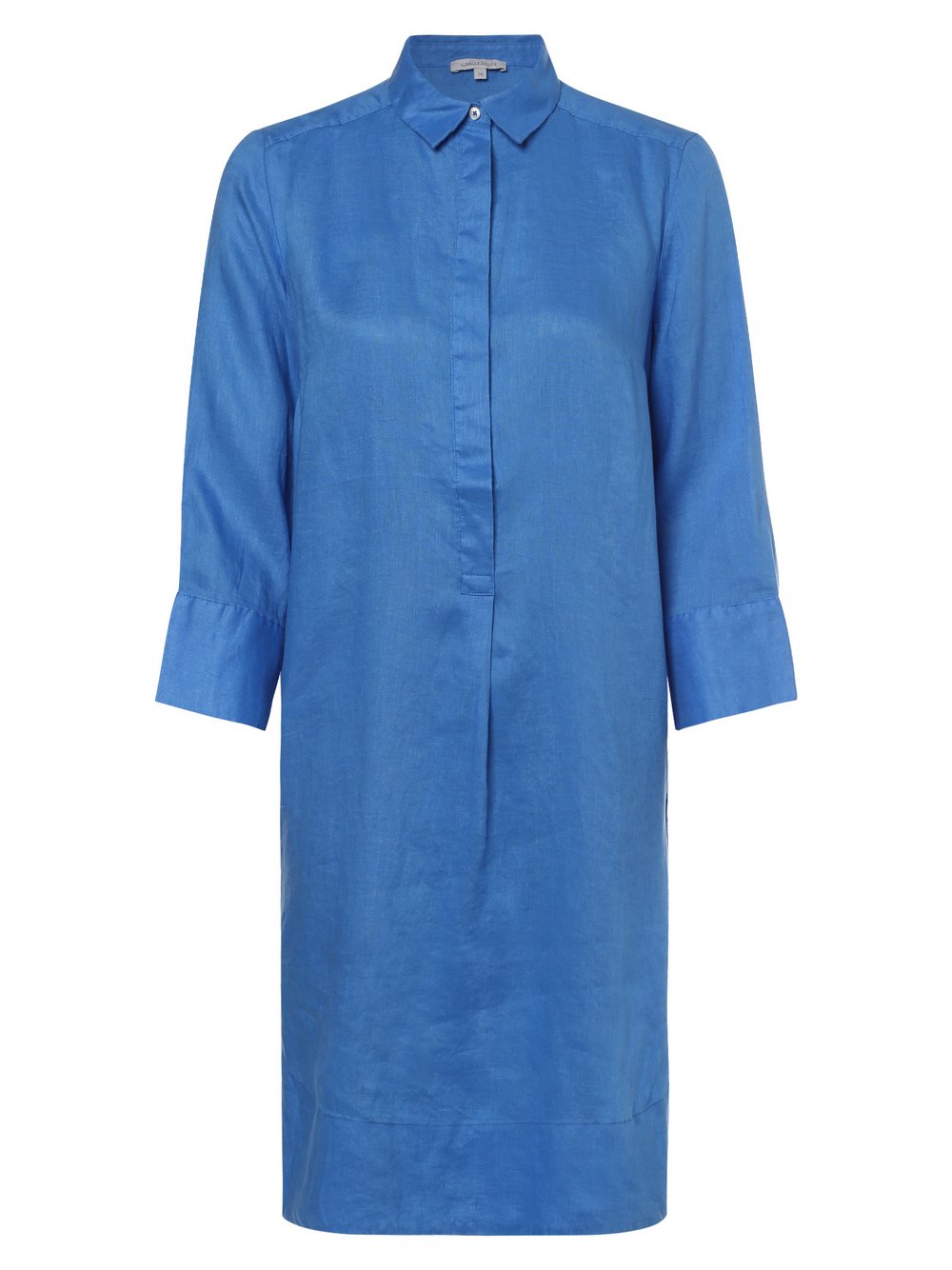 Apriori - Damska sukienka lniana, niebieski