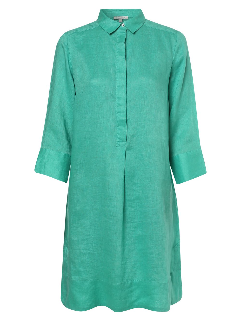 Apriori - Damska sukienka lniana, zielony|niebieski