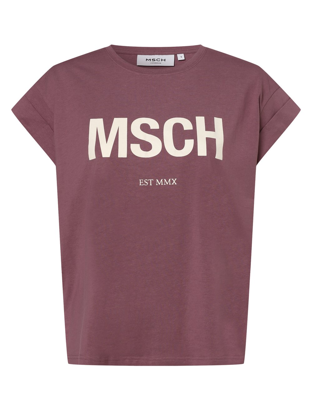 Moss Copenhagen - T-shirt damski – Alva, lila|różowy|wyrazisty róż