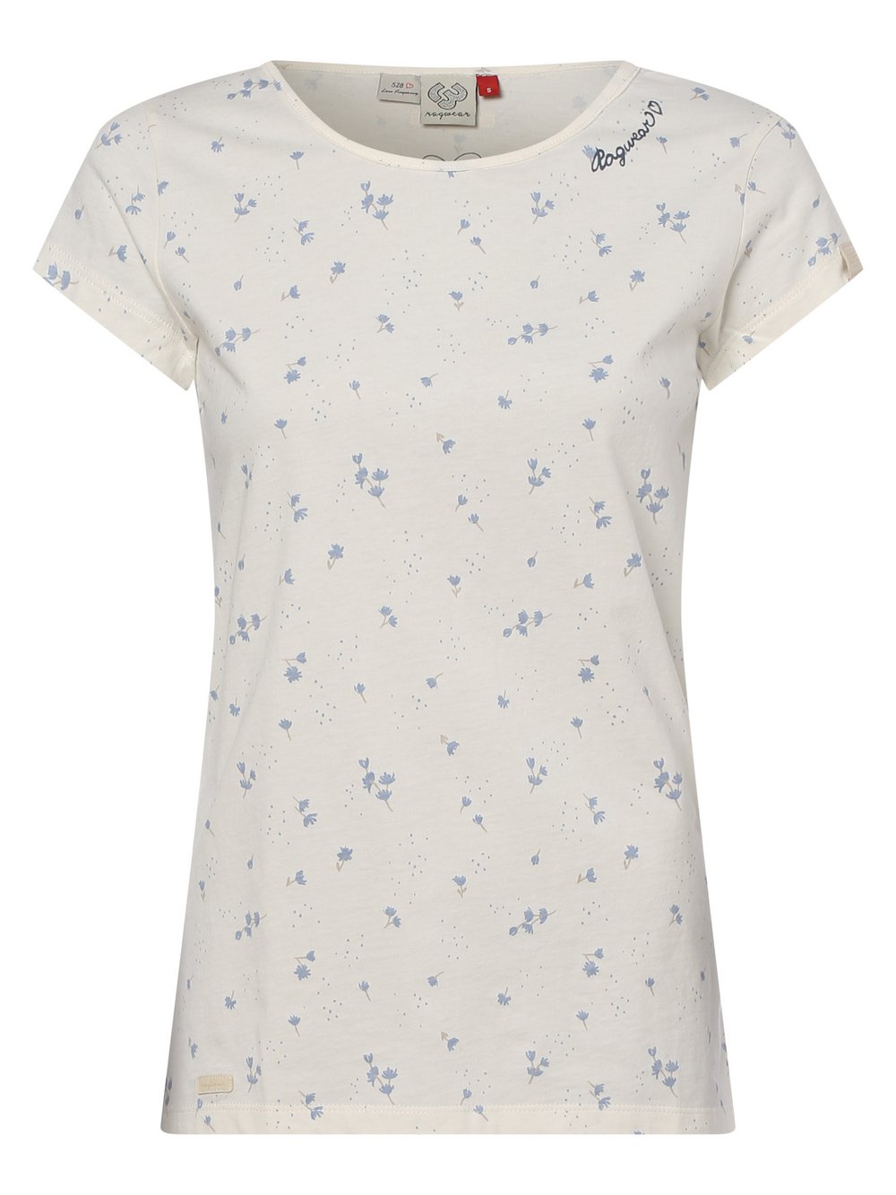 Ragwear - T-shirt damski – Mint Flower, biały