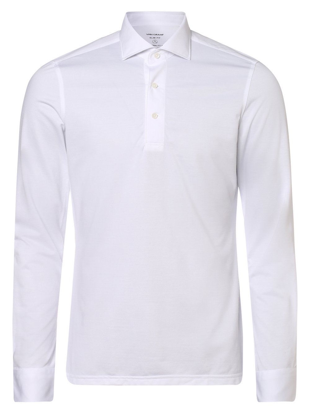 Van Graaf - Męska koszulka polo – łatwa w prasowaniu, biały