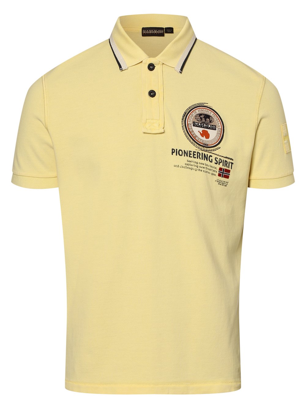 Napapijri - Męska koszulka polo – Gandy 3, żółty