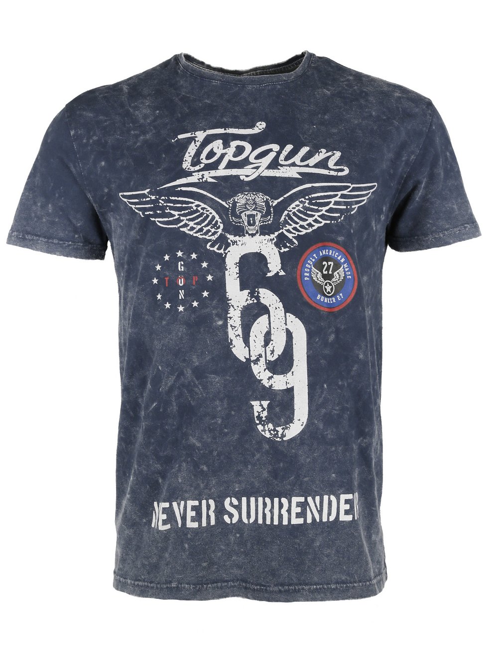 Topgun T-Shirt Herren Baumwolle blau, M