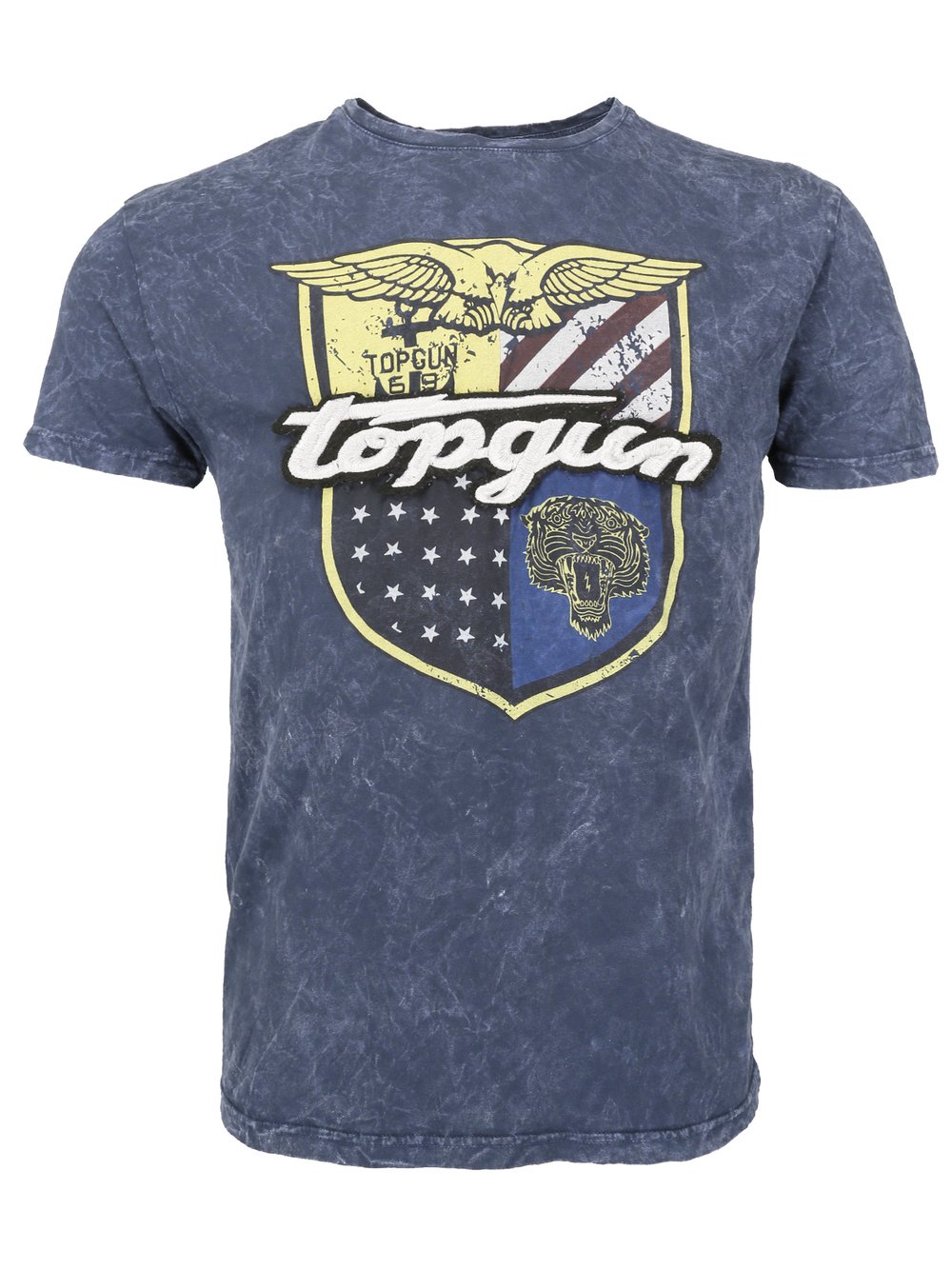 Topgun T-Shirt Herren Baumwolle blau, L