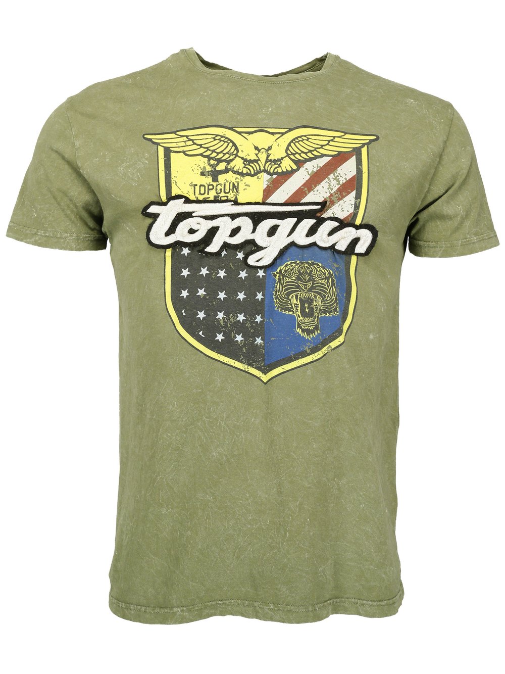 Topgun T-Shirt Herren Baumwolle grün, M