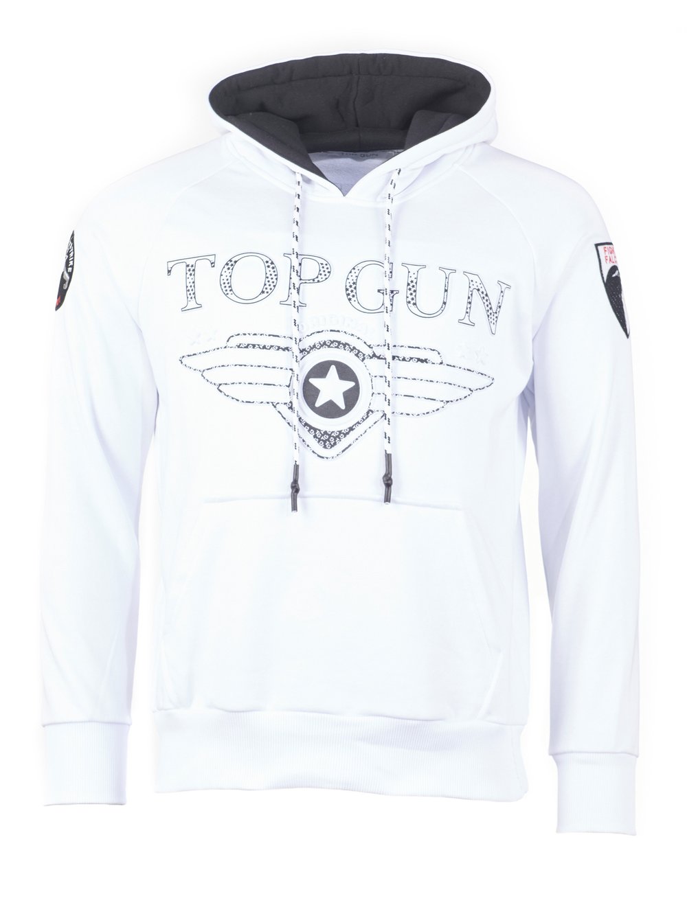 Topgun Hoodie Herren Baumwolle weiß, M