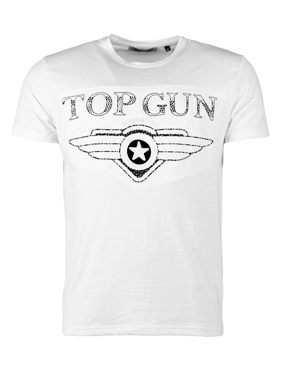 Topgun T-Shirt Herren Baumwolle weiß, XL