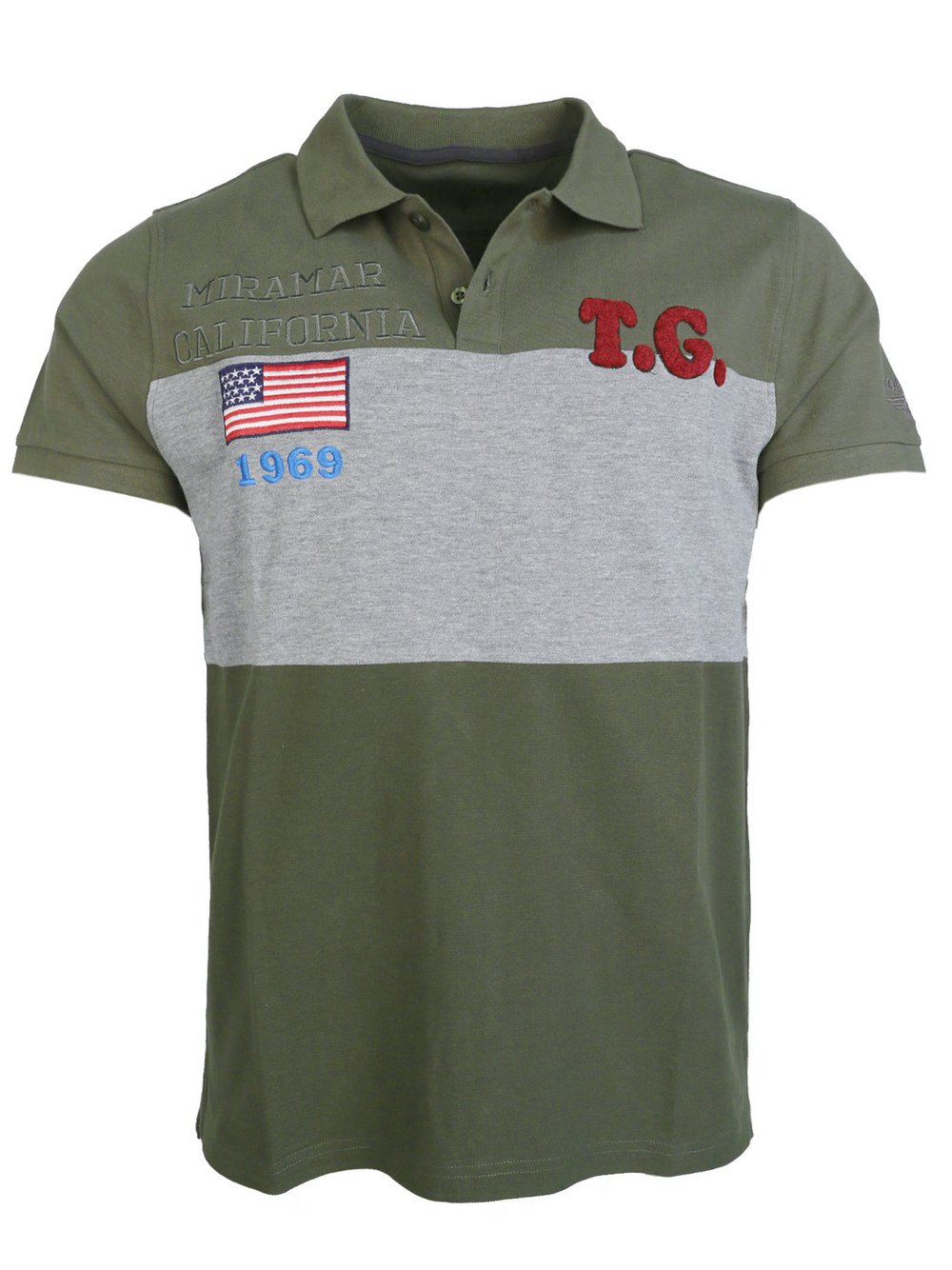 Topgun Polo Herren Baumwolle grün, XXXXL