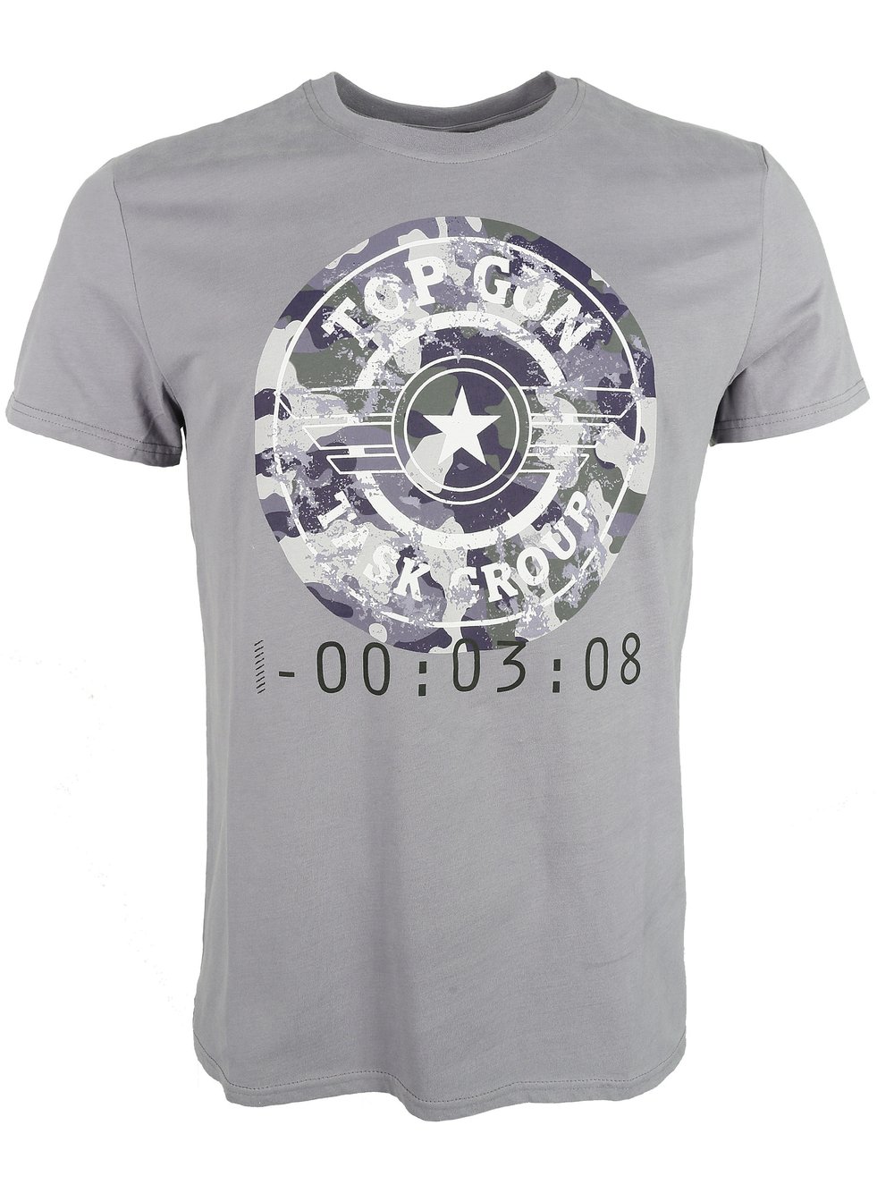 Topgun T-Shirt Herren Baumwolle grau, M