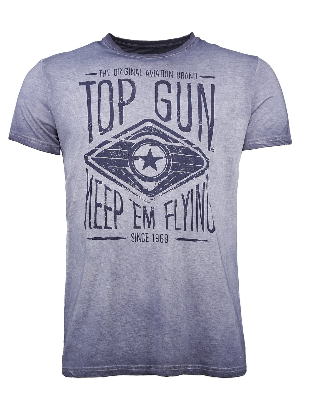 Topgun T-Shirt Herren Baumwolle blau, M