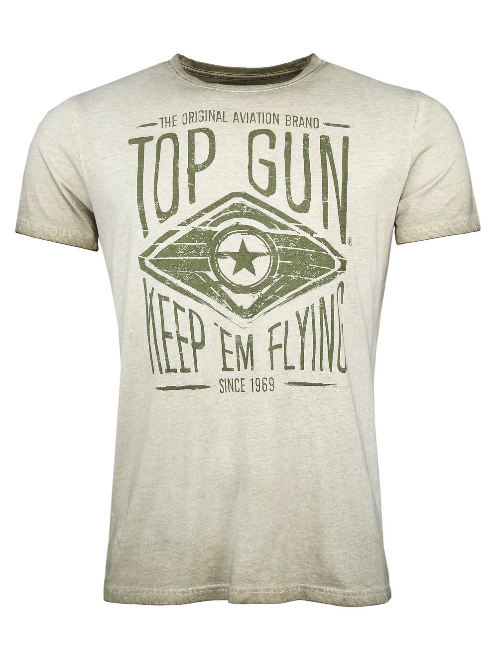 Topgun T-Shirt Herren Baumwolle grün, S