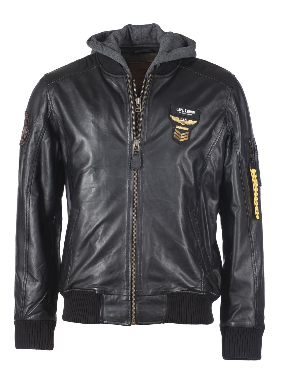 Thumbnail - Topgun Lederjacke Herren schwarz, S