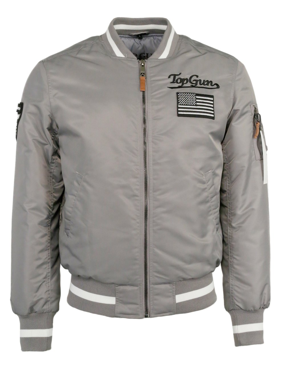 Topgun Bomberjacke Herren Polyamid grau, M