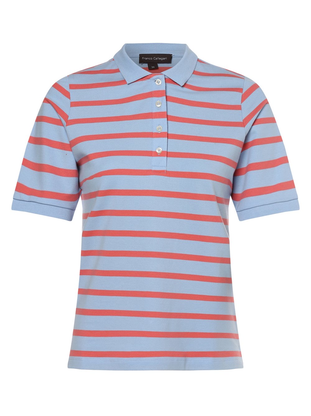 Franco Callegari - Damska koszulka polo, różowy|niebieski