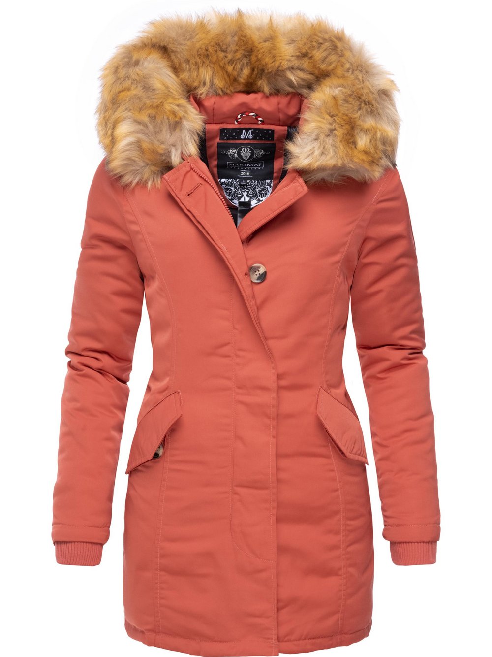 Marikoo Wintermantel Damen orange, XS