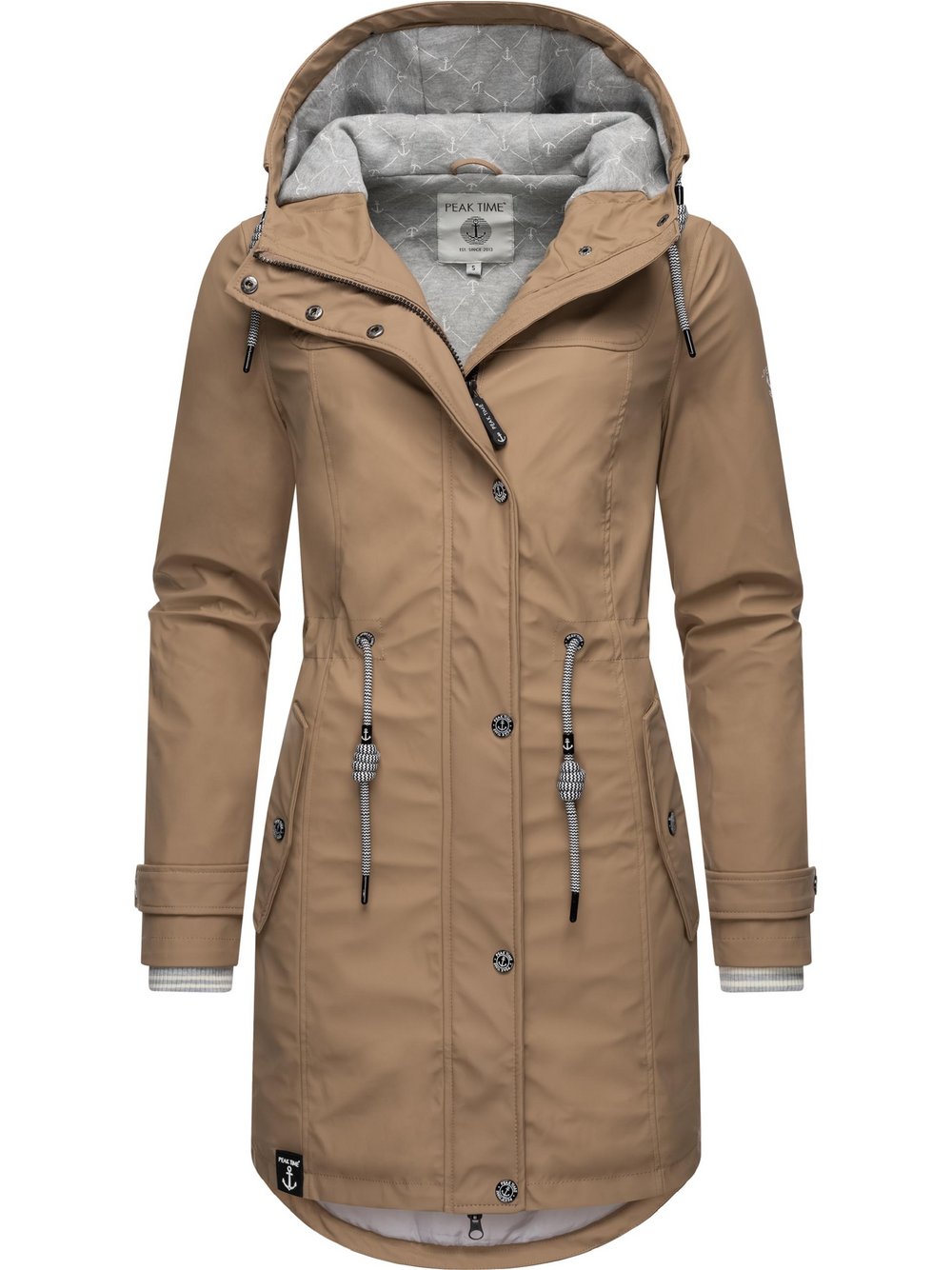 Peak Time Regenjacke Damen beige, XS