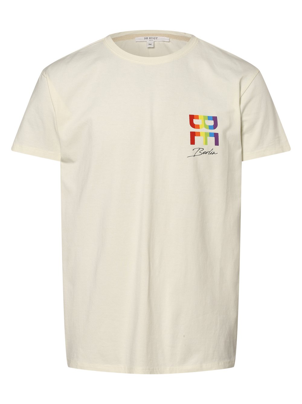 BE EDGY - T-shirt męski, beżowy|żółty|biały