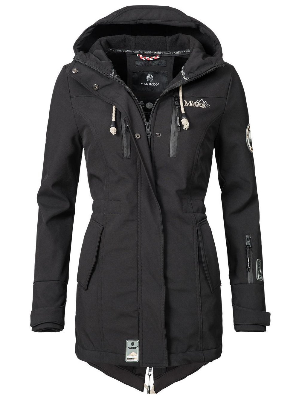 Marikoo Funktionsmantel Damen schwarz, XS