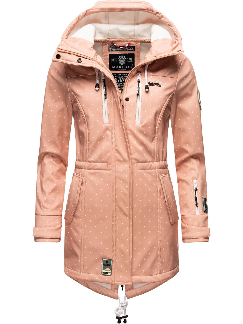 Marikoo Funktionsmantel Damen rosa gepunktet, XS