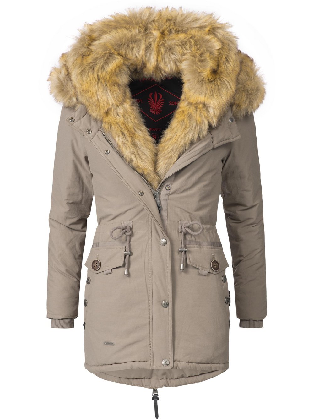 Navahoo Wintermantel Damen braun, XS