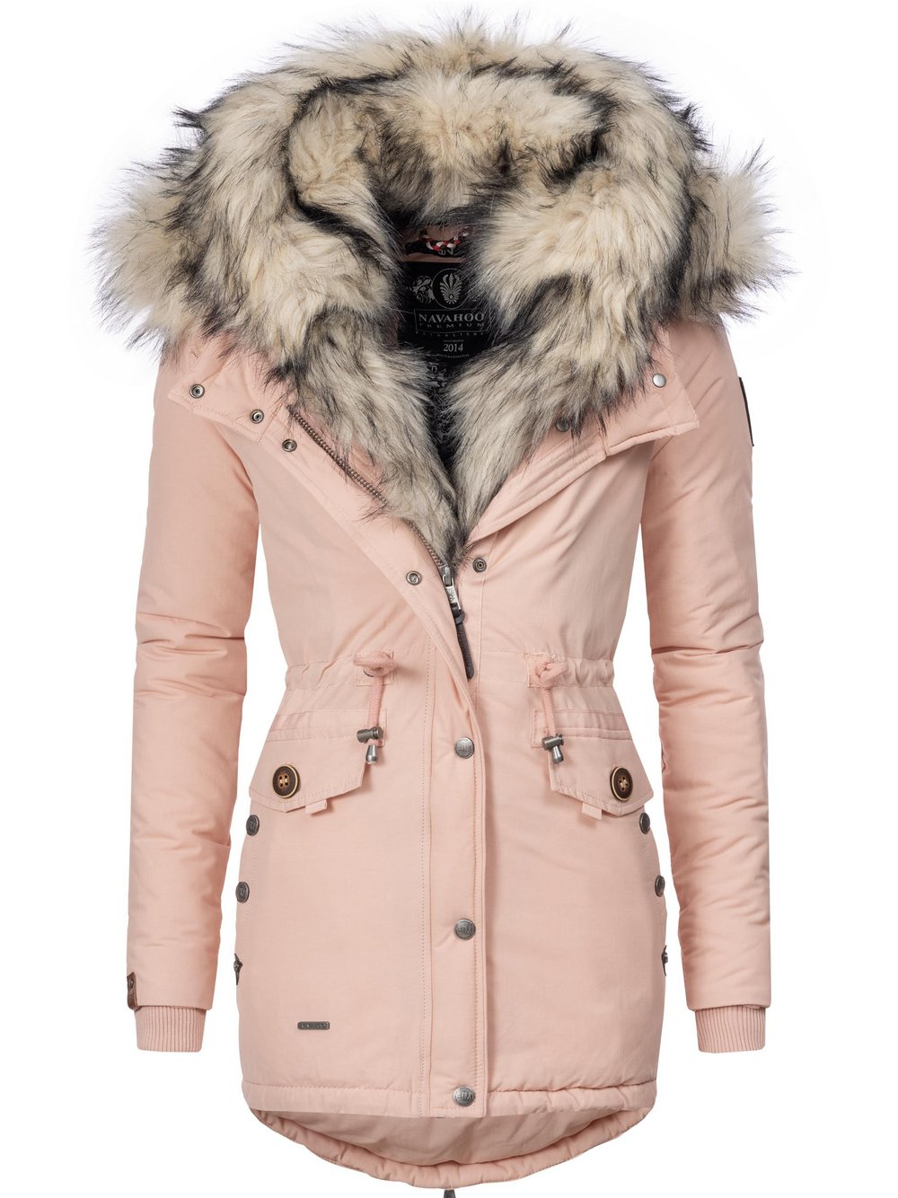 Navahoo Wintermantel Damen rosa, M