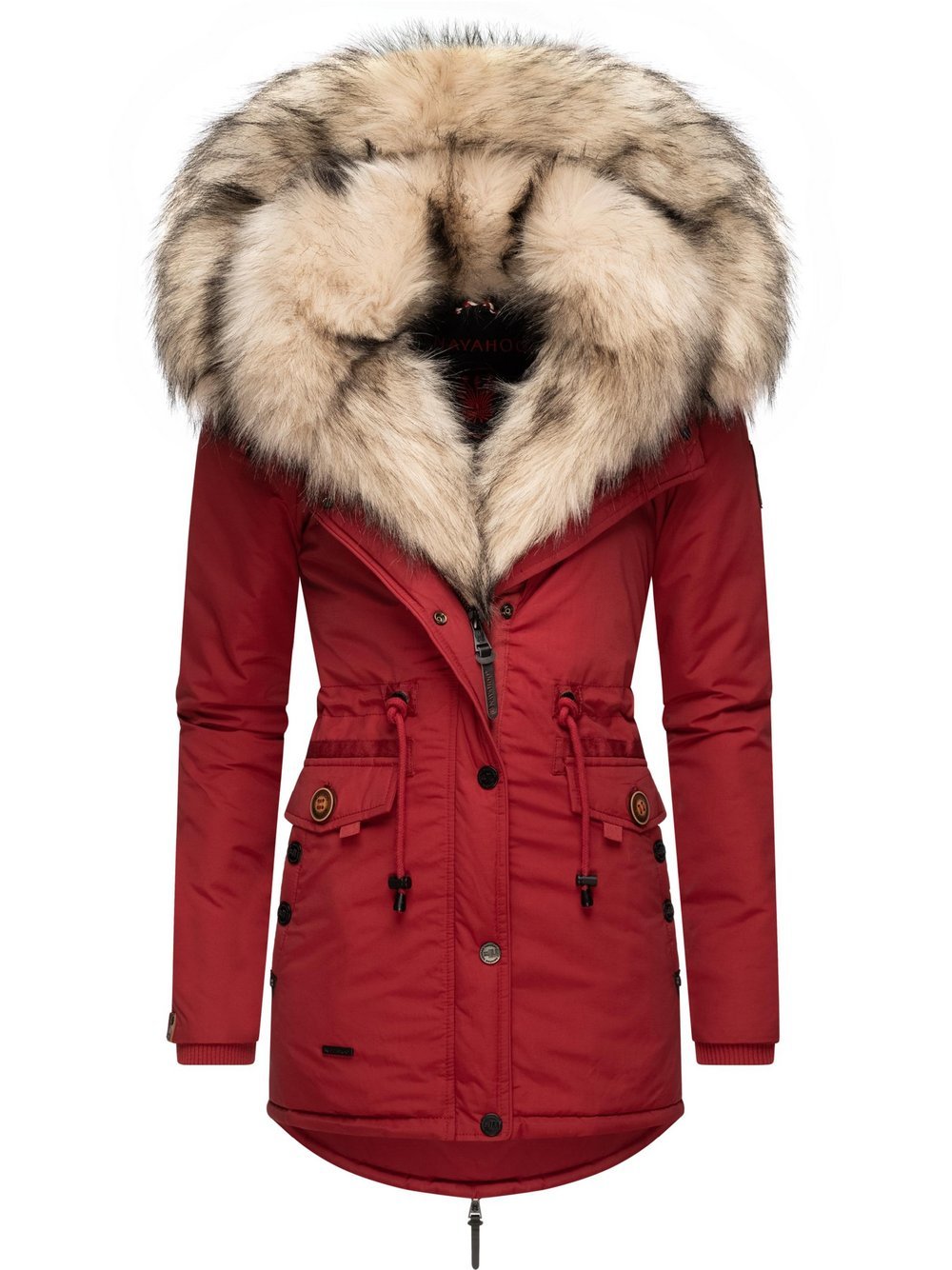 Navahoo Wintermantel Damen rot, M