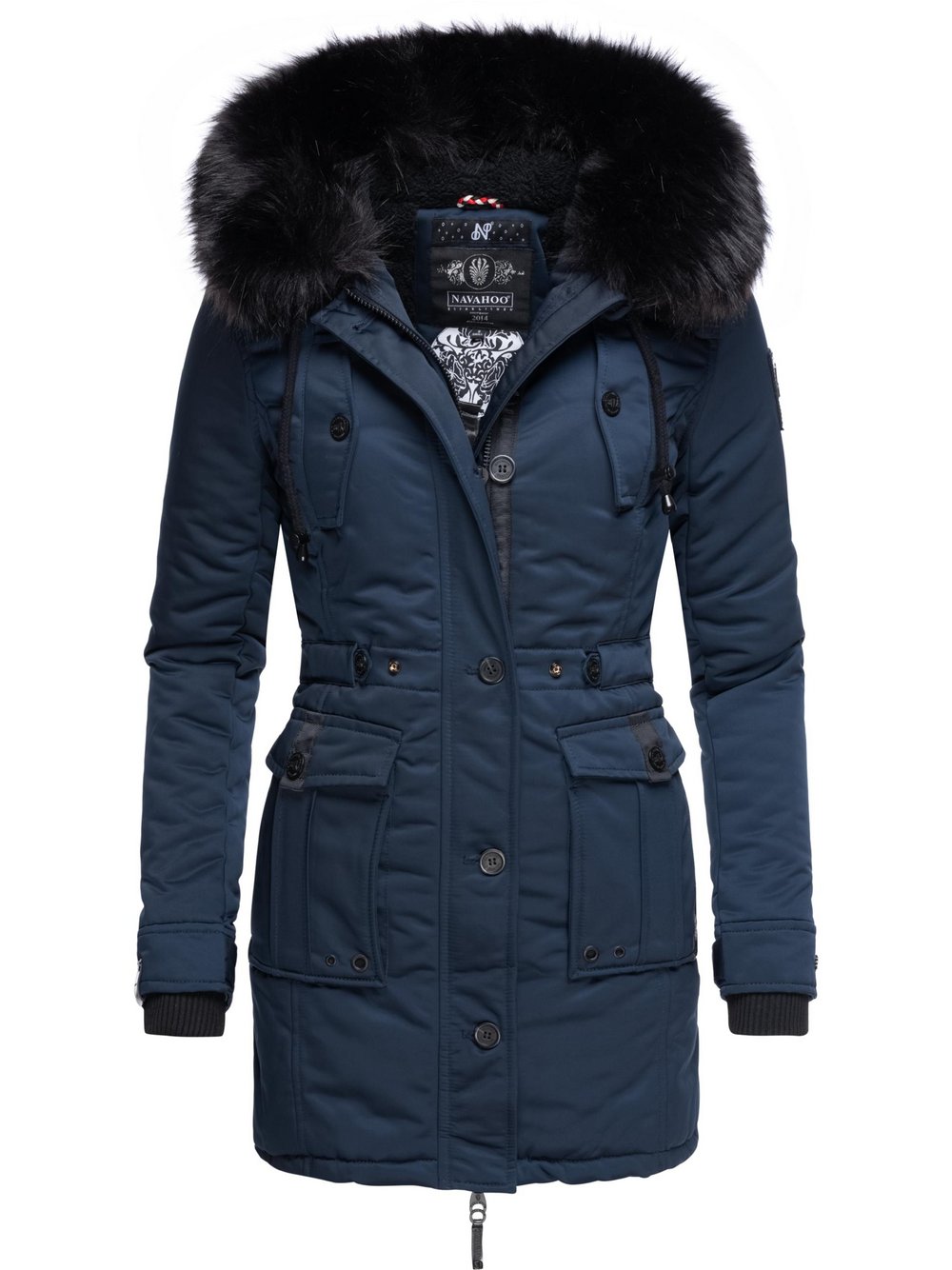 Navahoo Wintermantel Damen blau, XXL