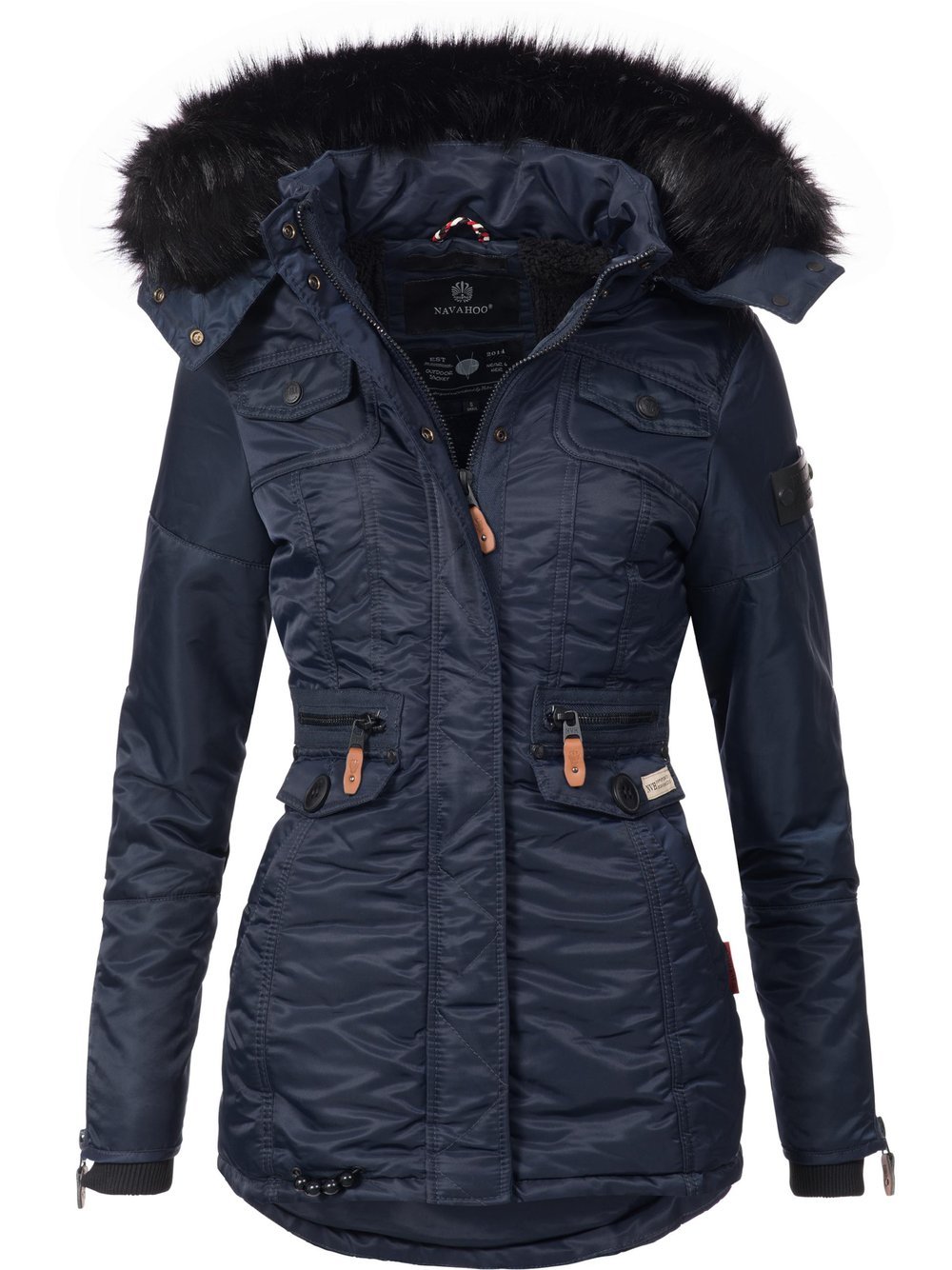 Navahoo Wintermantel Damen blau, S