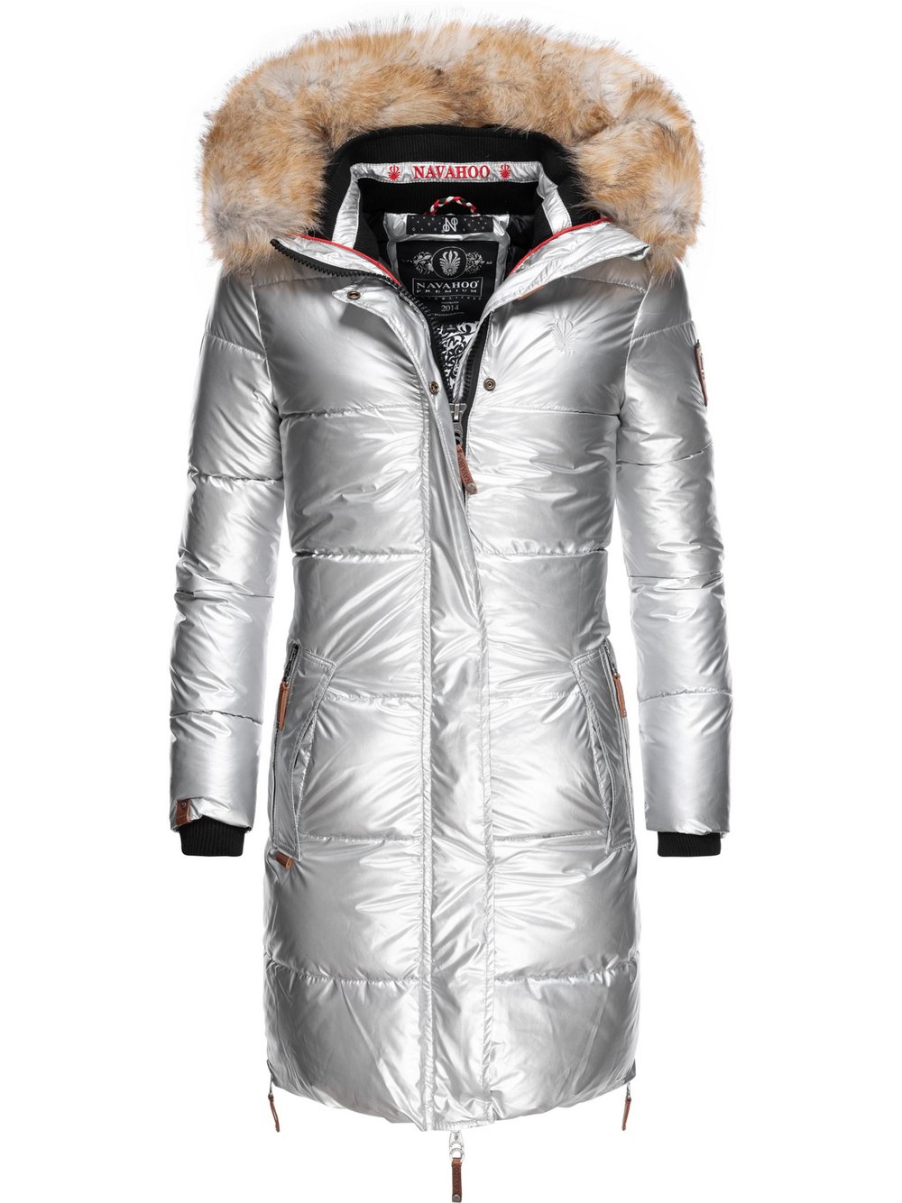 Navahoo Wintermantel Damen silber, XS