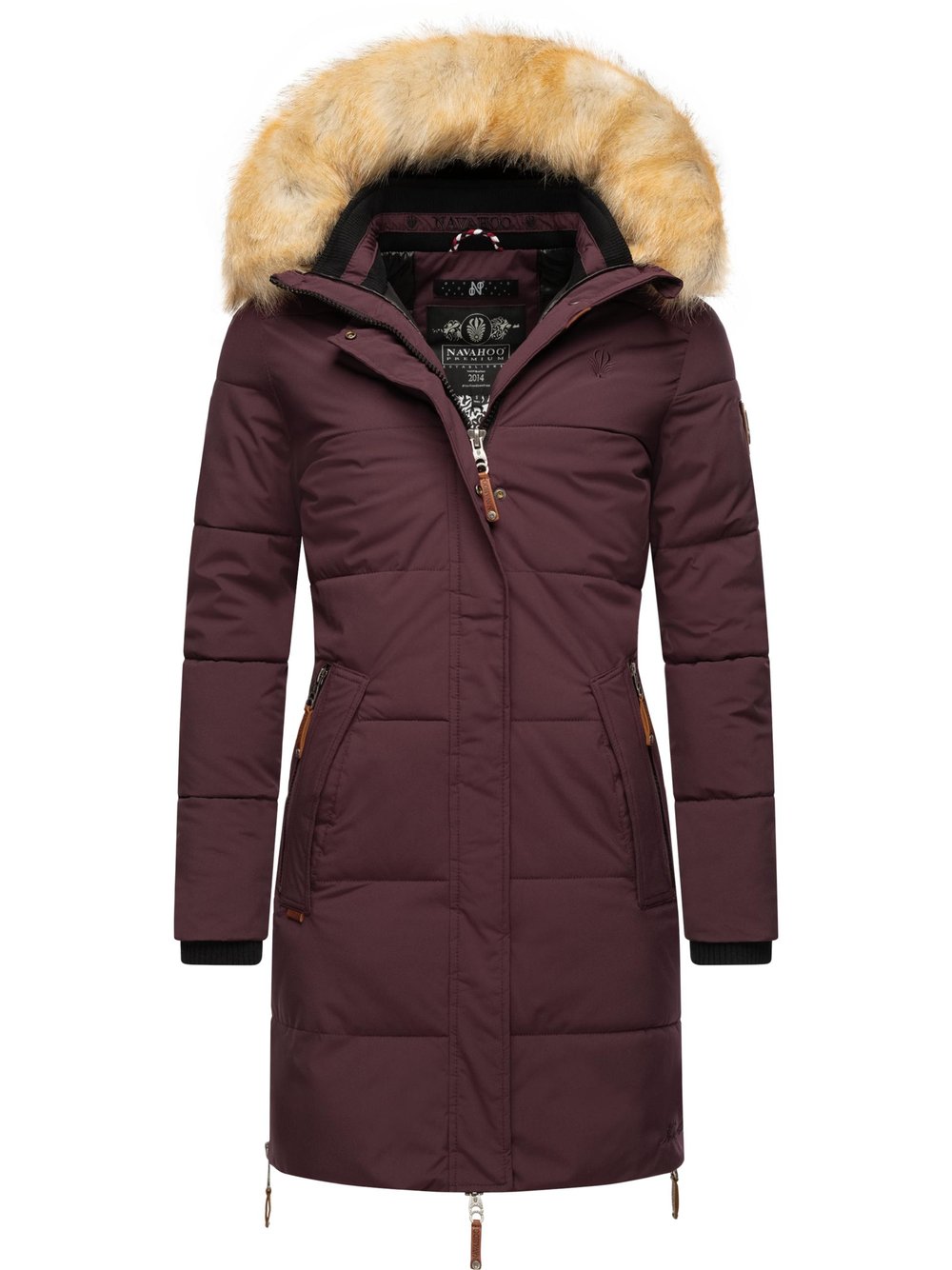 Navahoo Wintermantel Damen rot, M