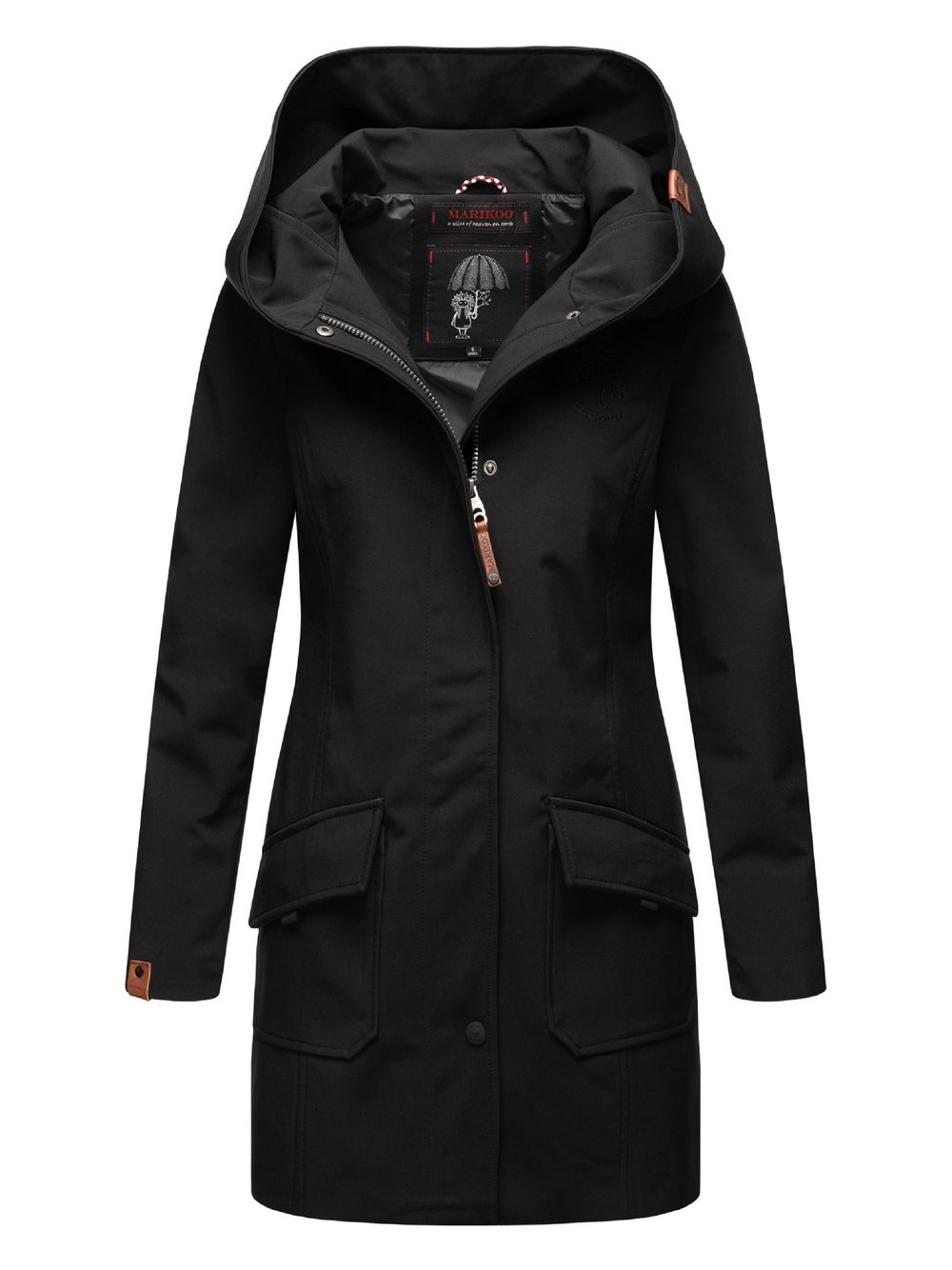 Thumbnail - Marikoo Softshellmantel Damen schwarz, XL