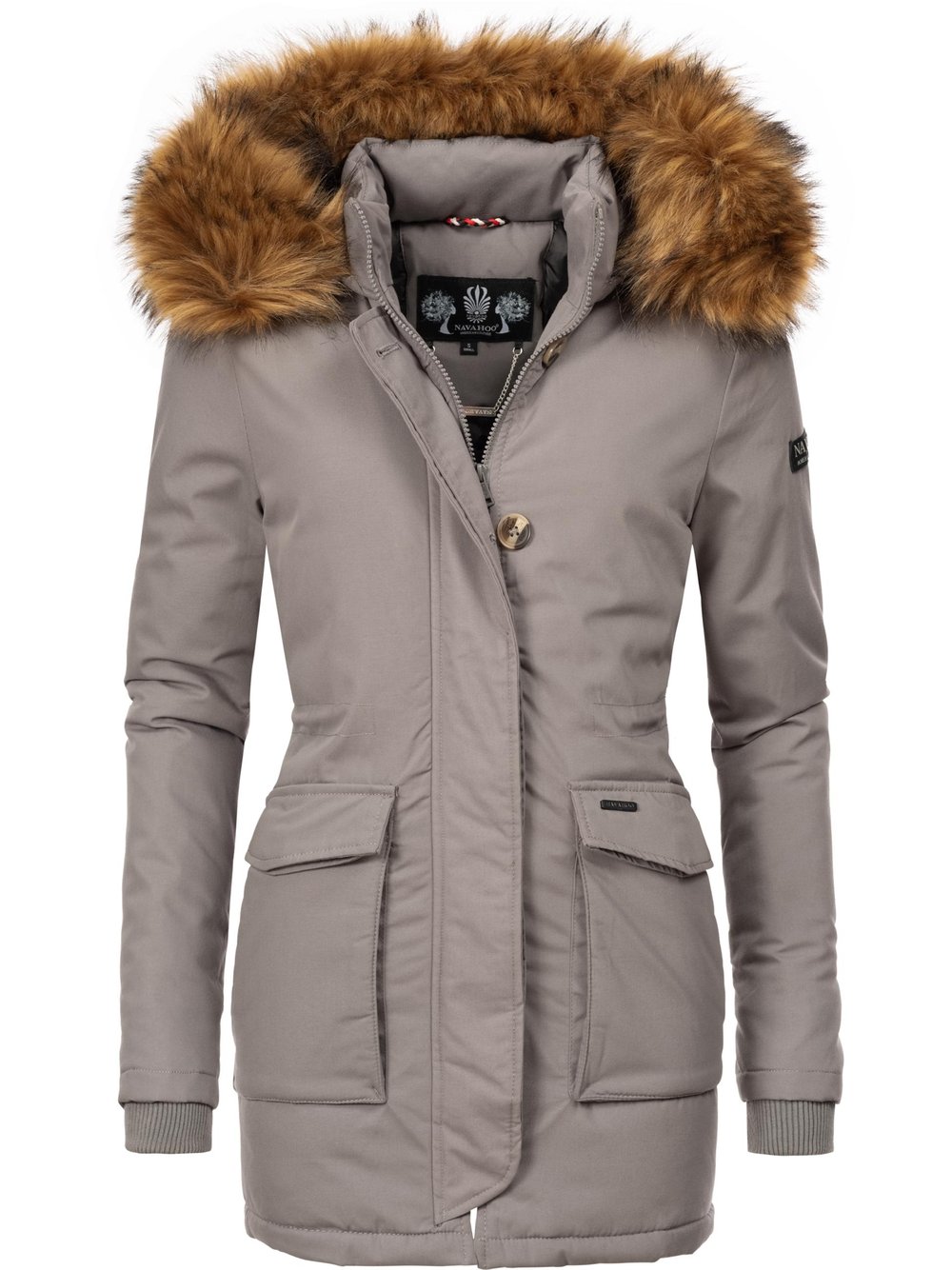 Navahoo Wintermantel Damen grau, XS