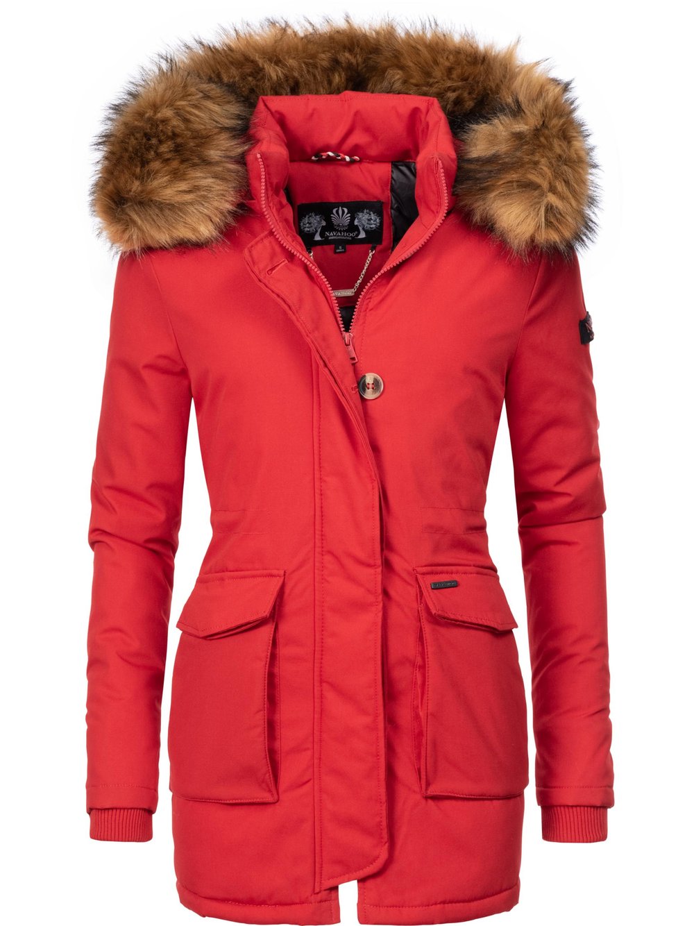 Navahoo Wintermantel Damen rot, XS