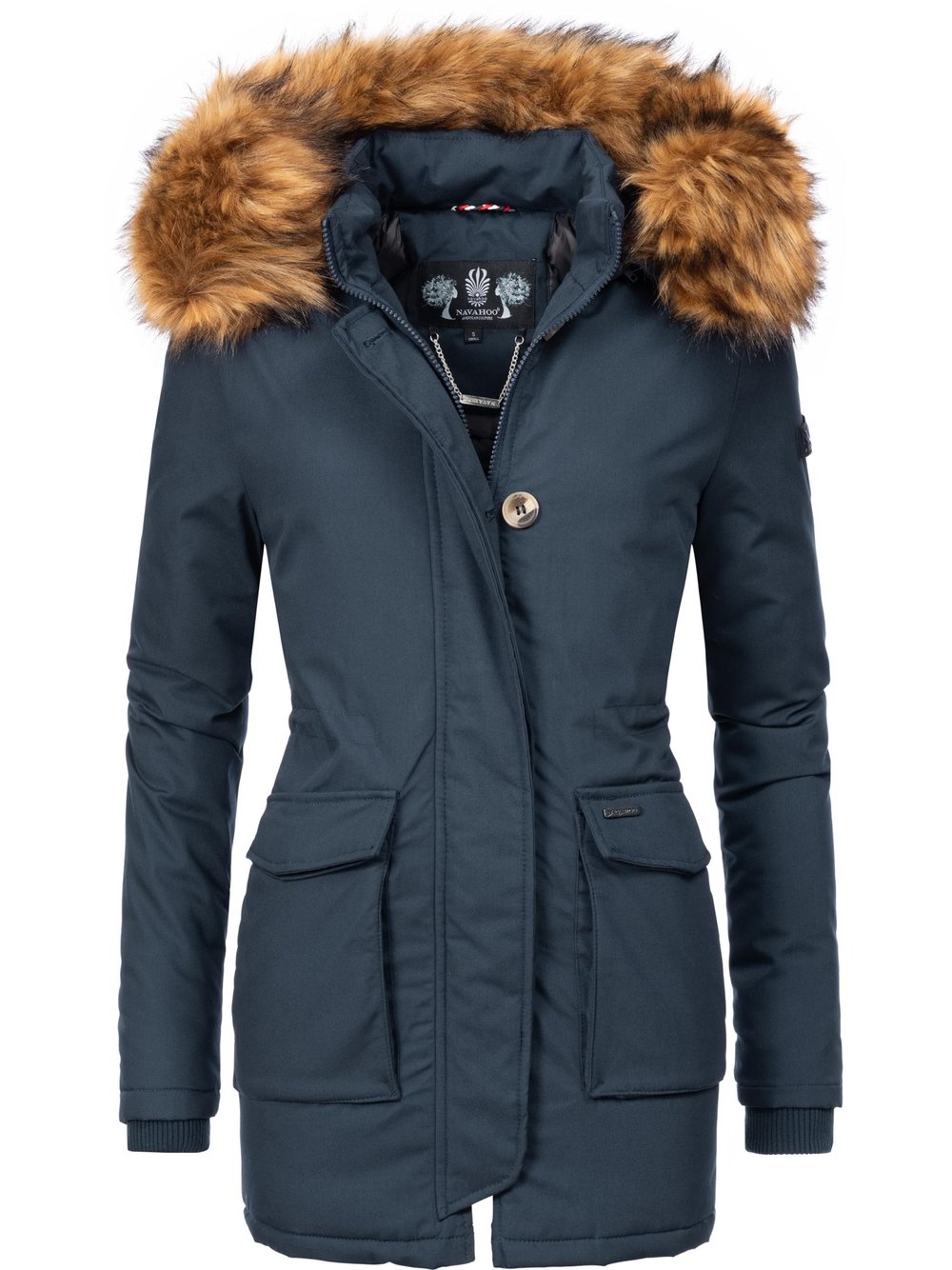 Navahoo Wintermantel Damen blau, XS