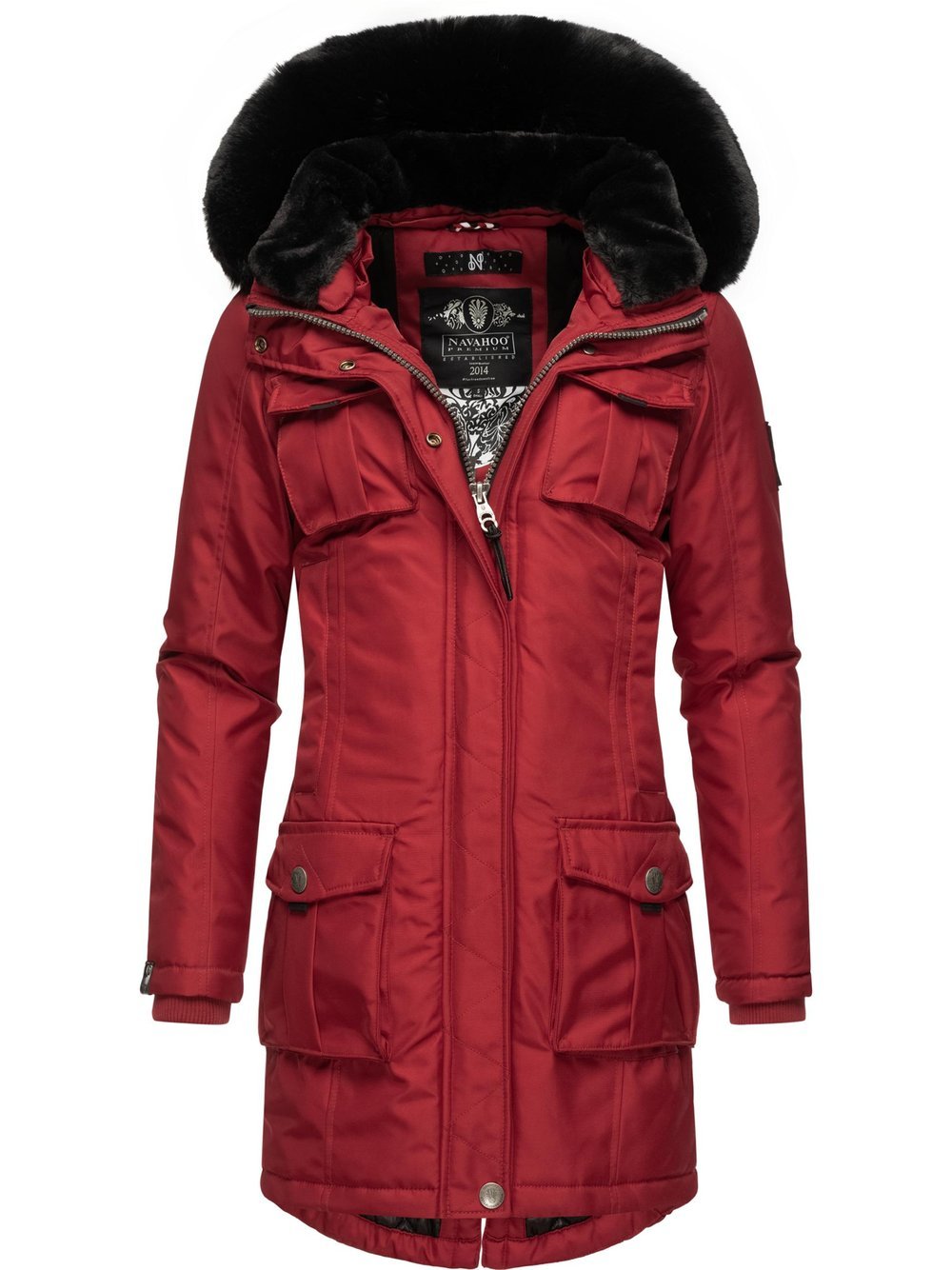 Navahoo Wintermantel Damen rot, XL