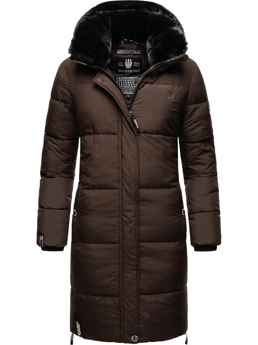 Thumbnail - Marikoo Steppmantel Damen braun, XS