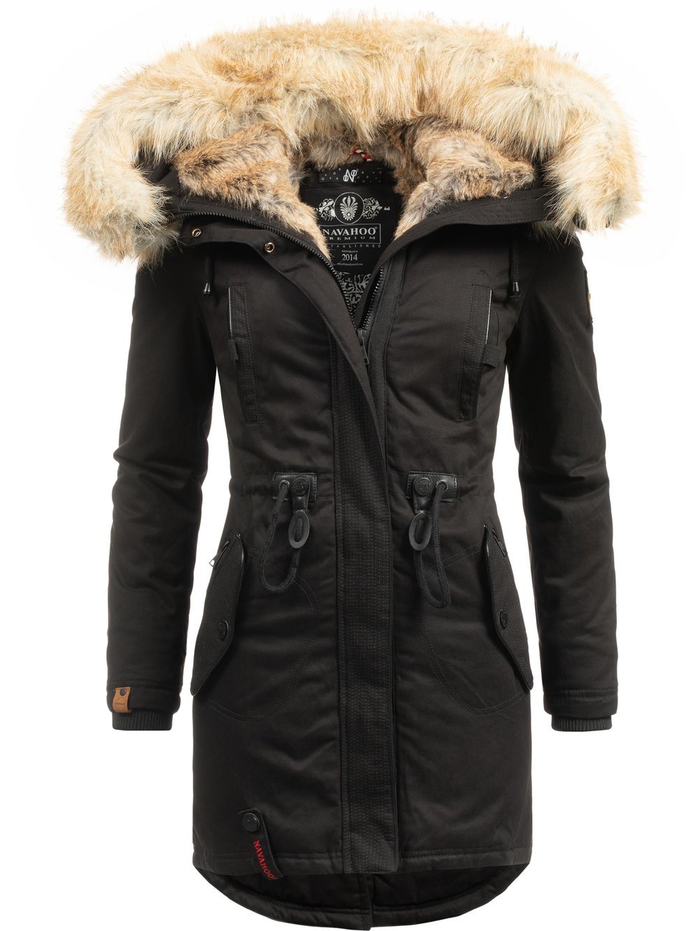 Navahoo Wintermantel Damen schwarz, S