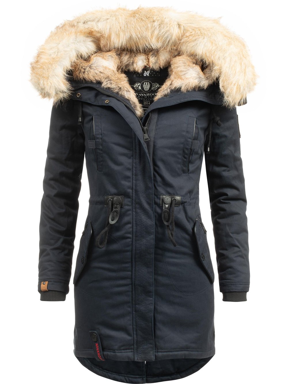 Navahoo Wintermantel Damen blau, S