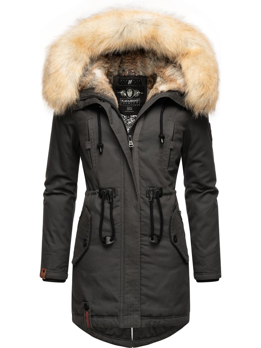 Navahoo Wintermantel Damen schwarz, M