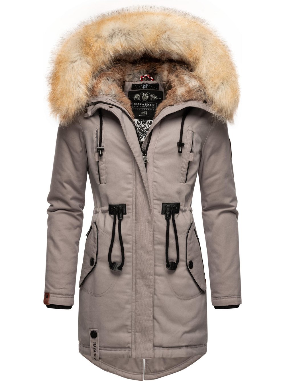 Navahoo Wintermantel Damen grau, L