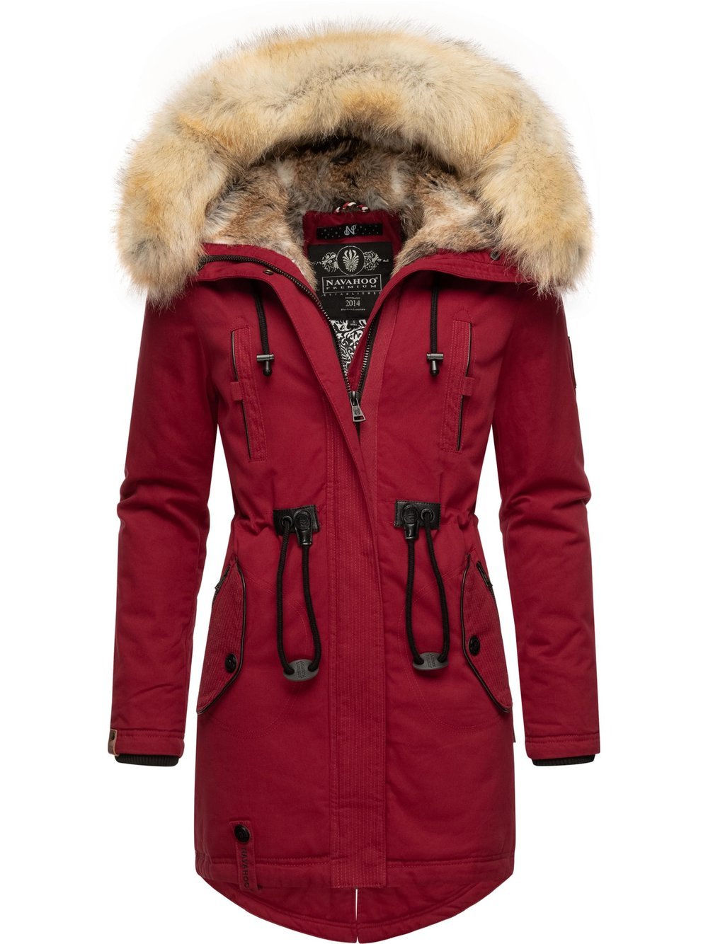 Navahoo Wintermantel Damen rot, S