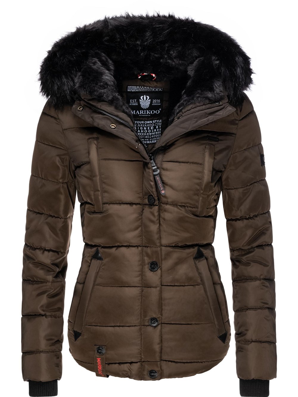 Marikoo Steppjacke Damen braun, XS