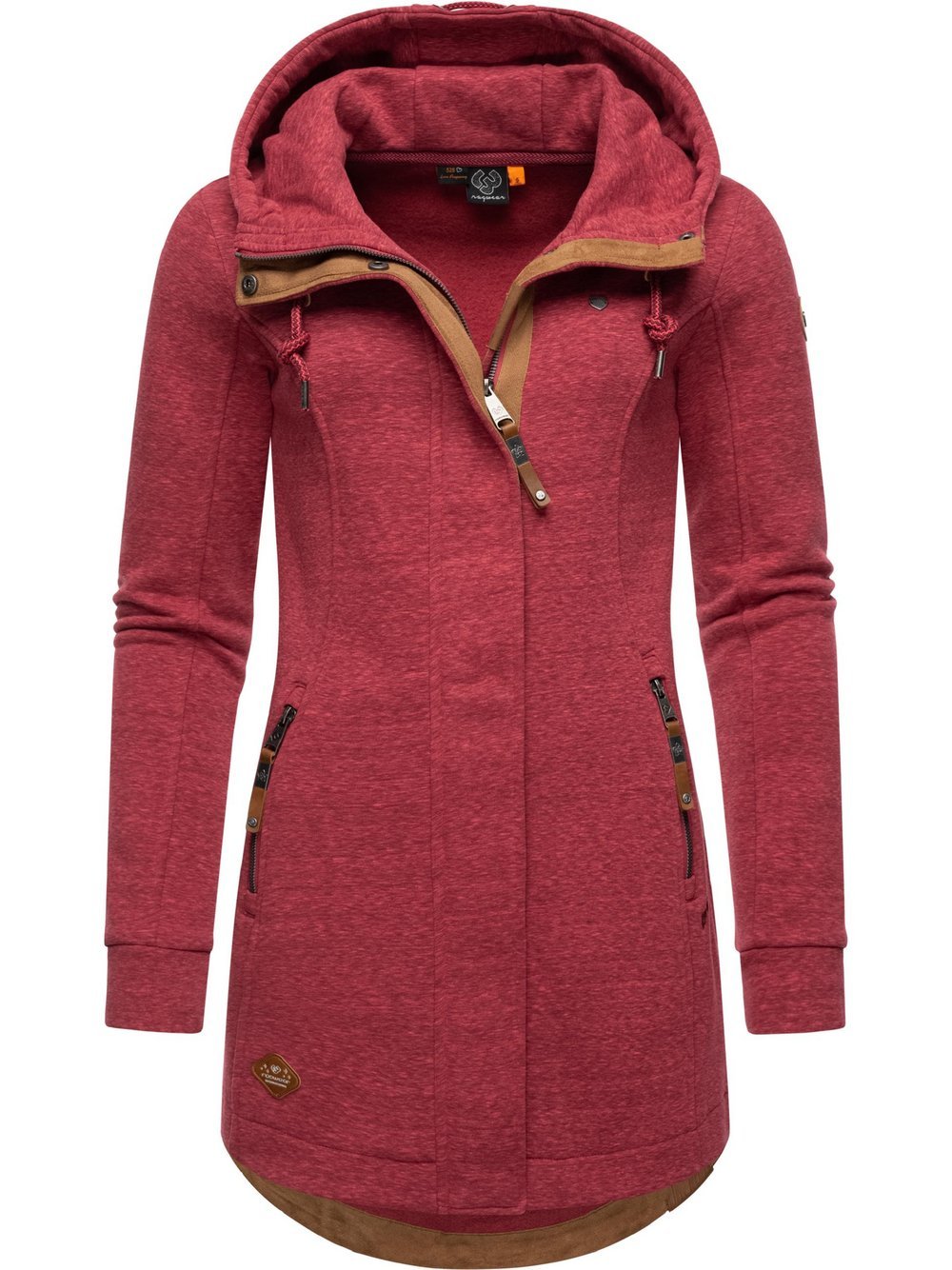 Ragwear Sweatjacke Damen Baumwolle rot, 50