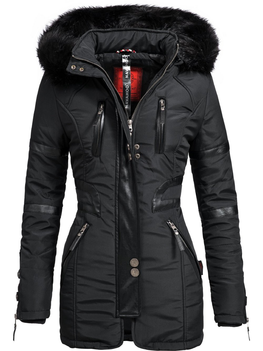 Navahoo Wintermantel Damen schwarz, S