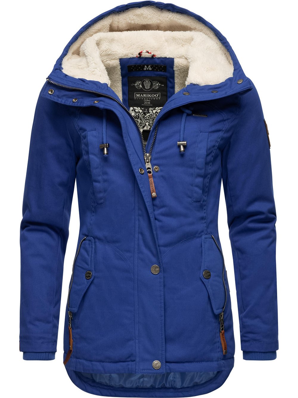 Damen Winterjacke Gr. aus | Baumwolle, 4062648095684 Marikoo Bikoo GTIN: - Ladendirekt blau M, für Preisvergleich