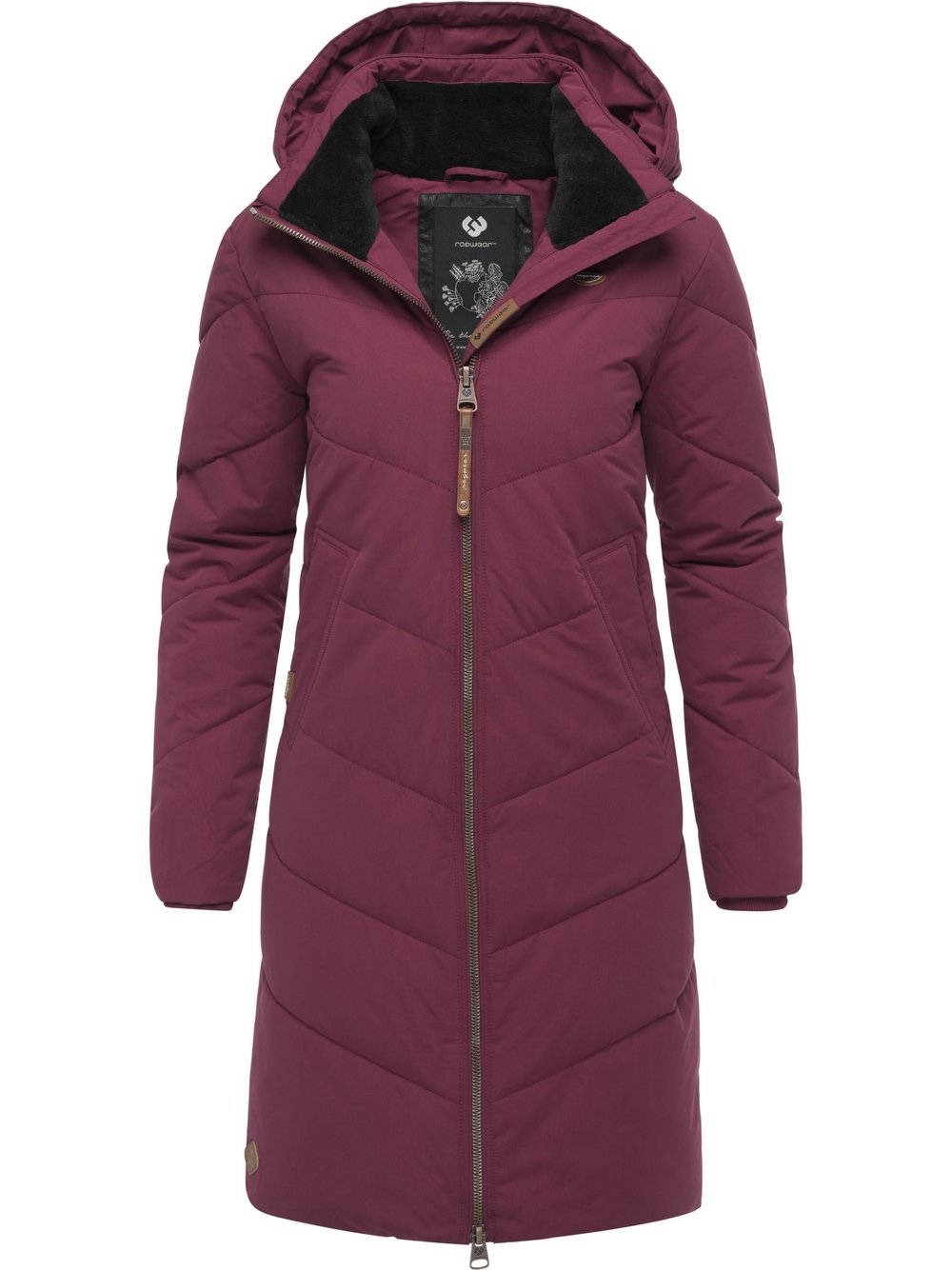 Ragwear Wintermantel Damen rot, 4XL