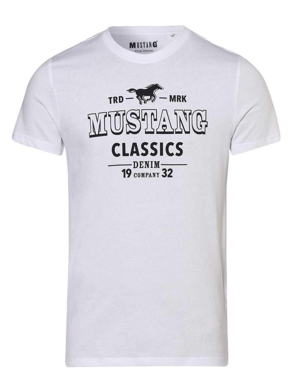 Mustang - T-shirt męski – Aron C, biały