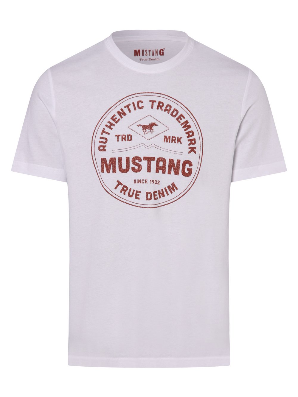 Mustang - T-shirt męski – Alex C, biały